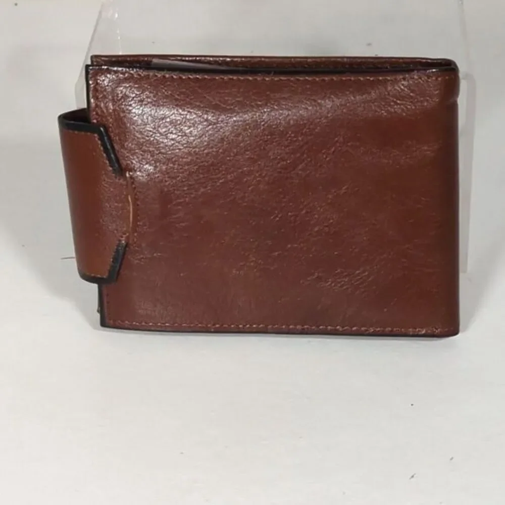 VTG Princess Gardner Calfskin Bifold Billfold‎ Wallet Brown Leather 3.5x5 Retro